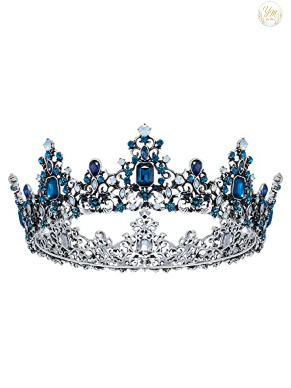 SWEETV Baroque Queen Crown Austrian Crystal Tiara Costume Headband